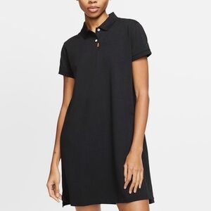 Nike Black Short Sleeve Polo Dress